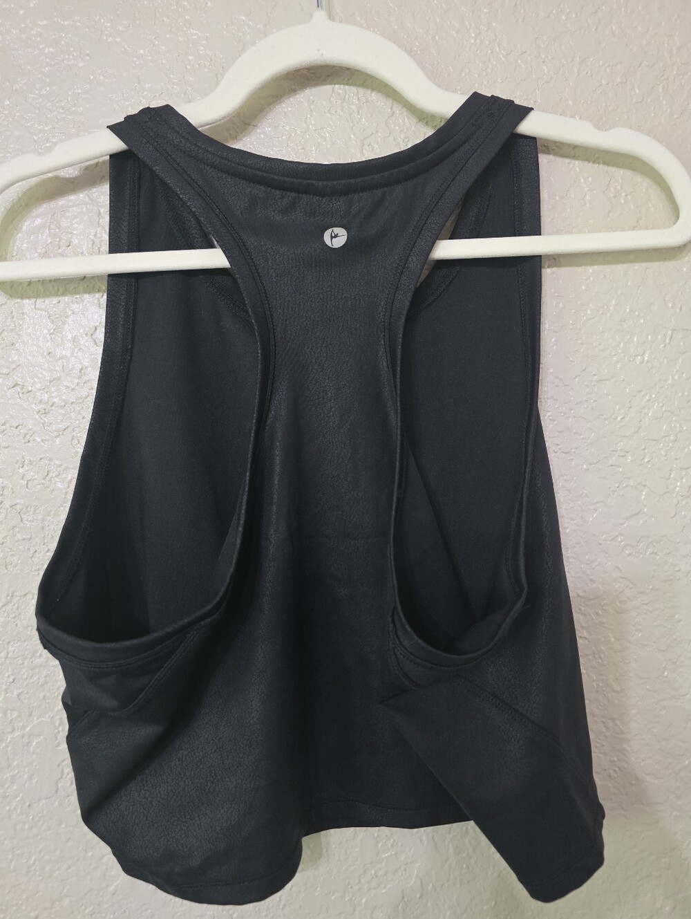 Black Racerback Crop Tank Top - Performance Style - Picture 4 of 4
